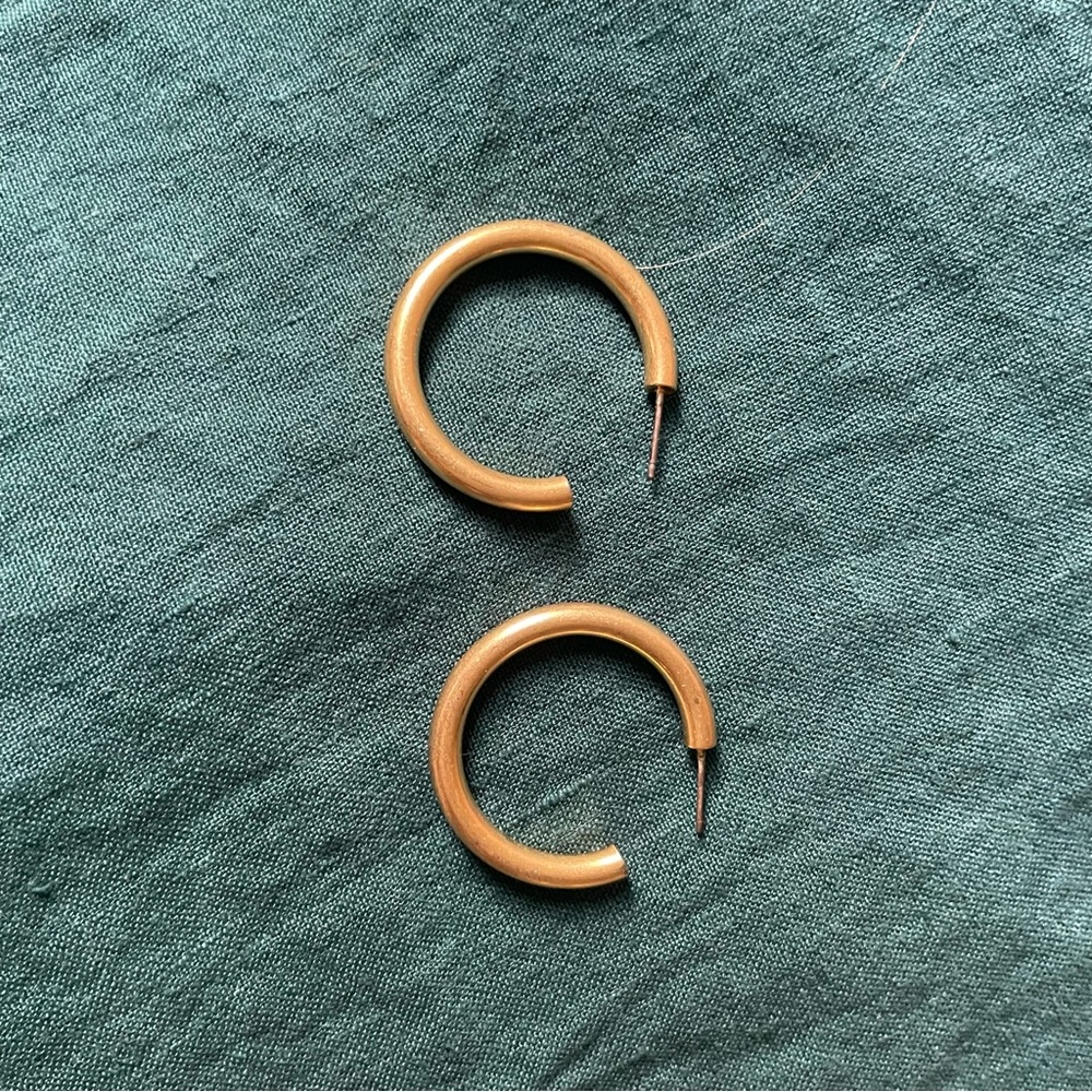 Madewell Medium Chunky Gold Hoops